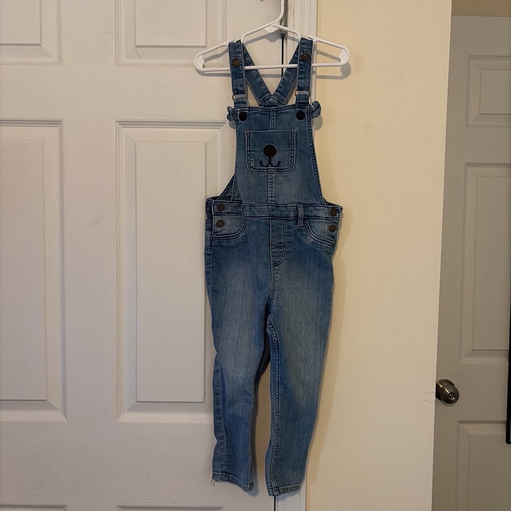 H&M Blue Kids Overalls with Bear Pocket
